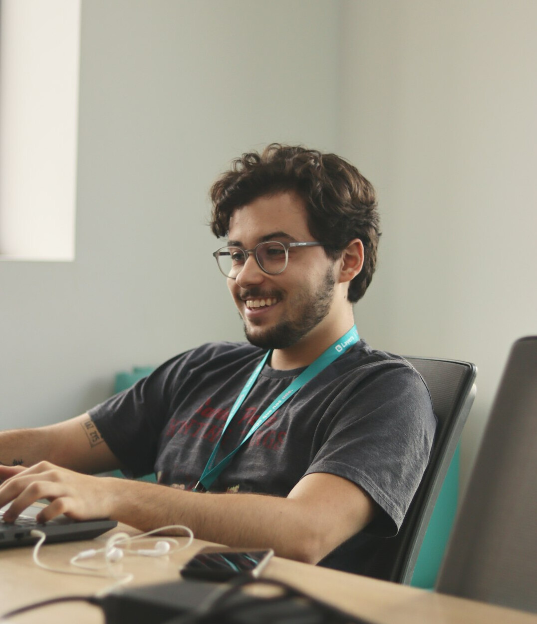 successful programmer smiling
