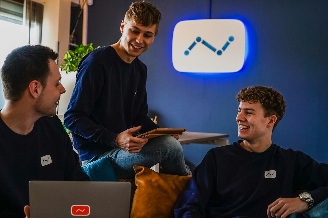 group of friends discussing code