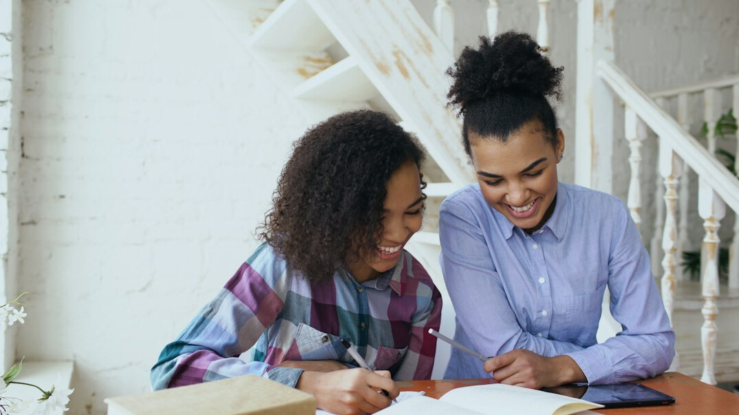 mentor helping student